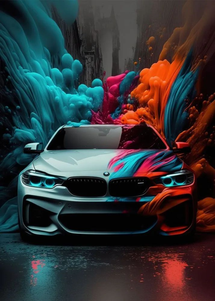 Алмазная мозаика "BMW" 40*50см, без рамы. Отлично подходит для дома, украшения, подарков.  #1