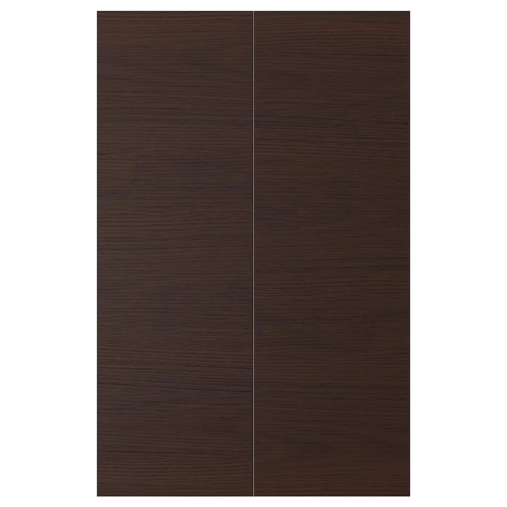 Дверца для напольного углового шкафа, 2шт, темно-коричневый под ясень 25x80 см IKEA ASKERSUND АСКЕРСУНД #1