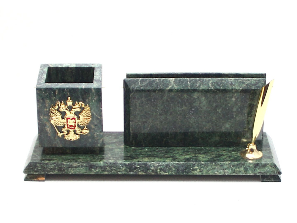 Настольный набор из натурального камня / письменный прибор из камня / канцелярский набор на стол  #1
