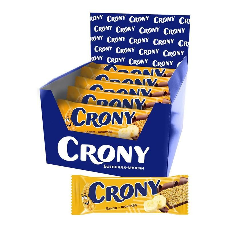 Батончики мюсли Crony Банан и шоколад (12 штук по 50 г) #1