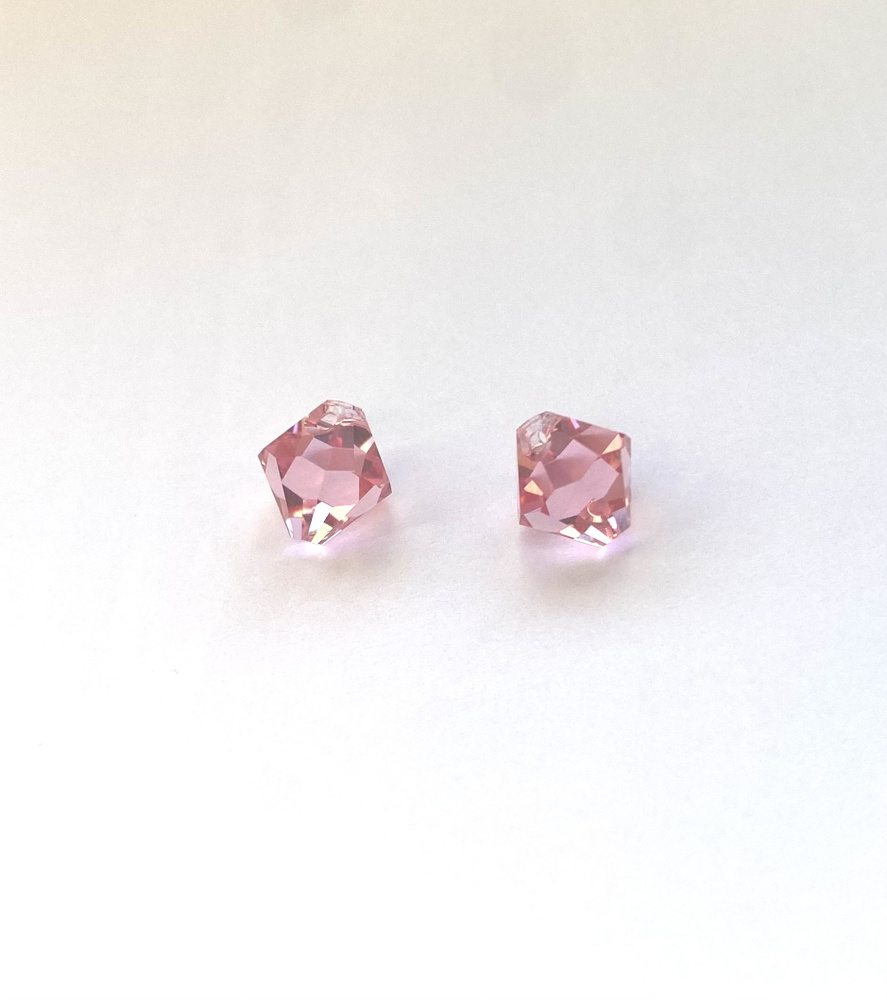 Подвески Swarovski 6301 Lihgt Rose 8мм 2 шт #1