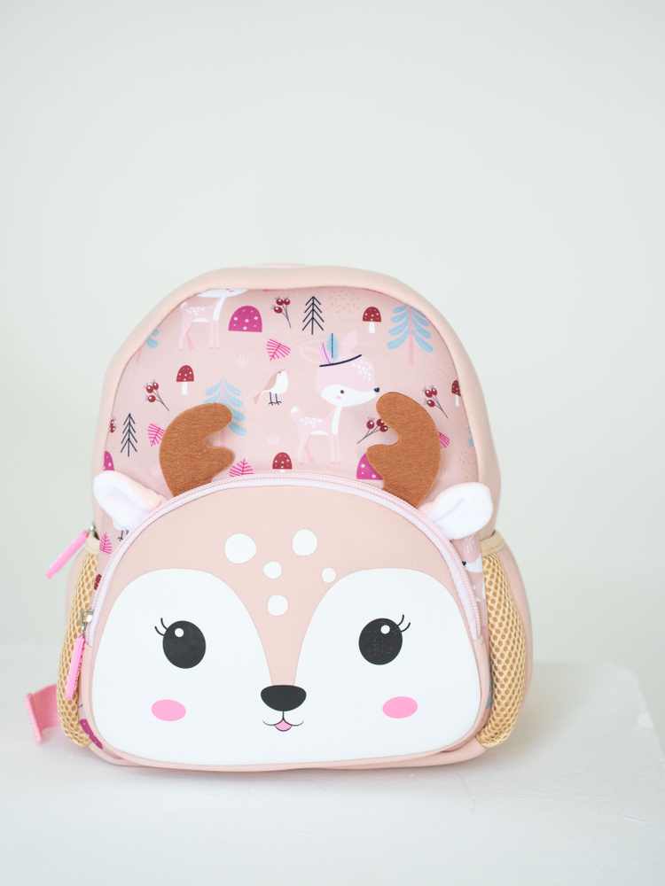 Рюкзак дошкольный ранец детский для девочки, для мальчика олененок  #1