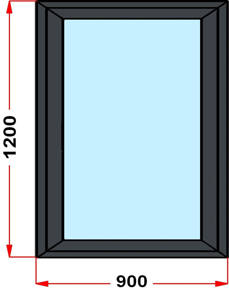 Окно+москитка из профиля Grunder 70 мм (1200 x 900), с поворотно-откидной створкой, стеклопакет 3 стекла, #1