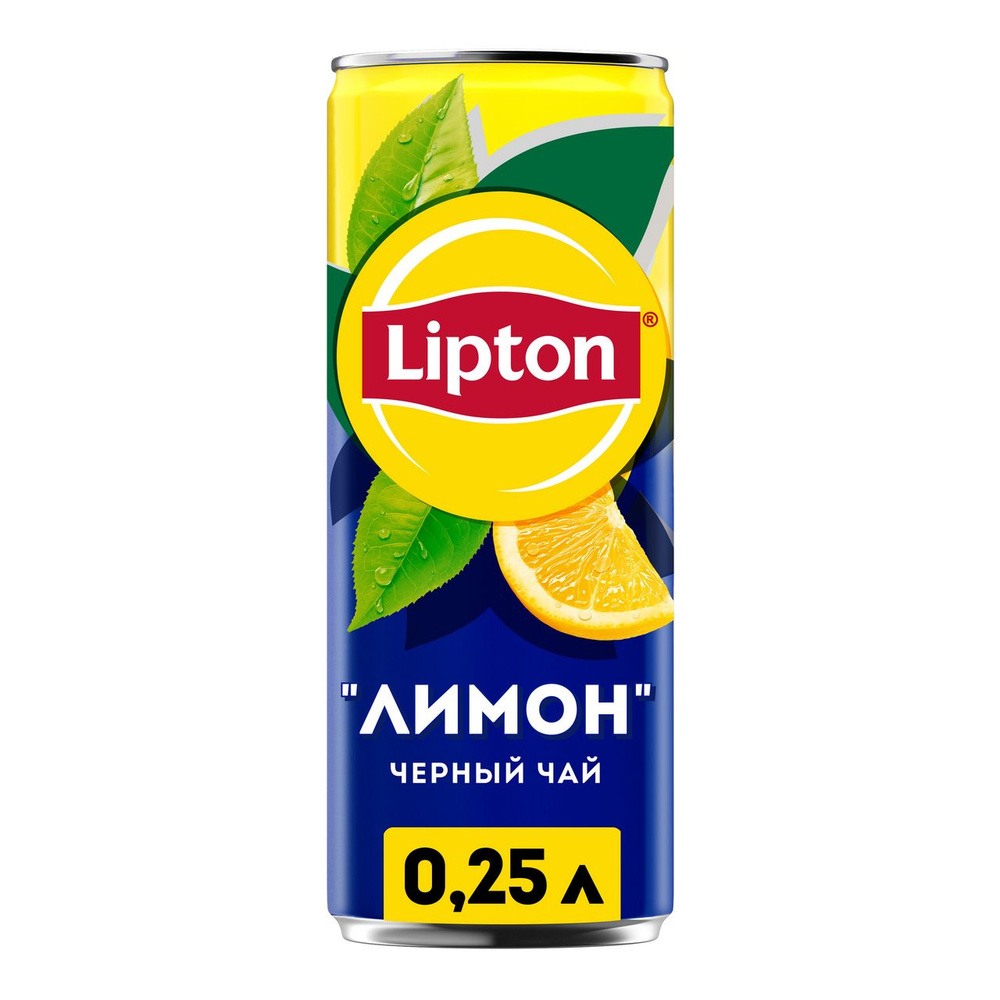 Холодный чай Lipton черный со вкусом лимона, 250мл #1