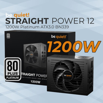 Be Quiet! Straight Power 12 80+ PLAT (1200W) - Alimentation