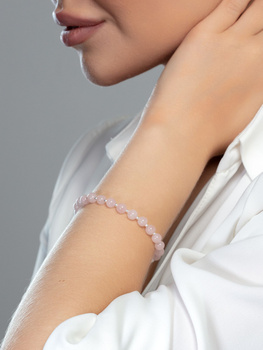 Браслет Розовый Кварц Серебро – купить в интернет-магазине OZON