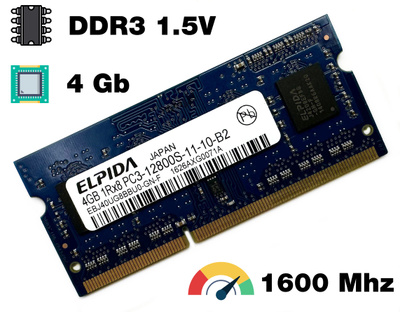 DDR3 4GB для ноутбука Elpida купить на OZON по низкой цене в