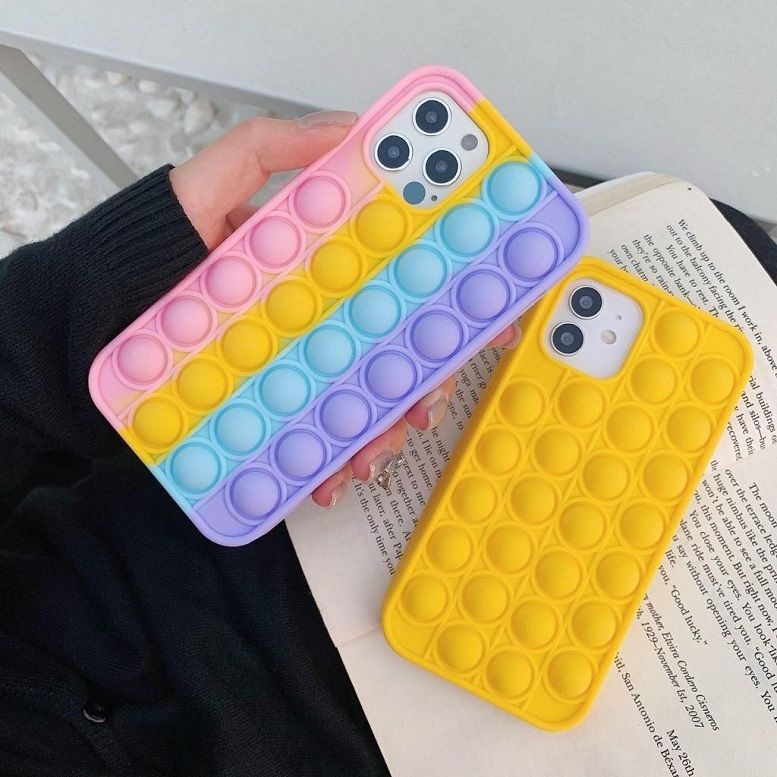 Чехол антистресс "Push Pop it" Apple phone case-color