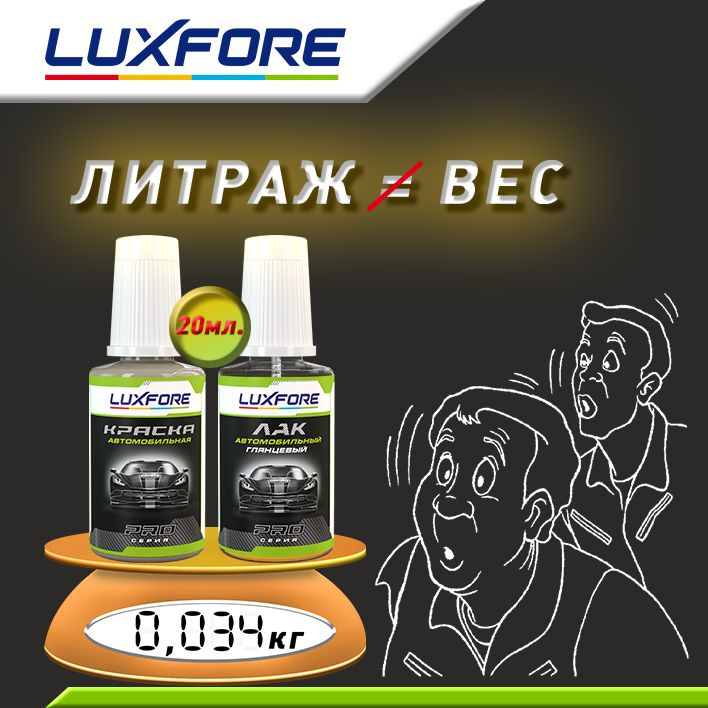 Luxfore подкраска с кисточкой 20мл. Плюс лак. Литраж и вес