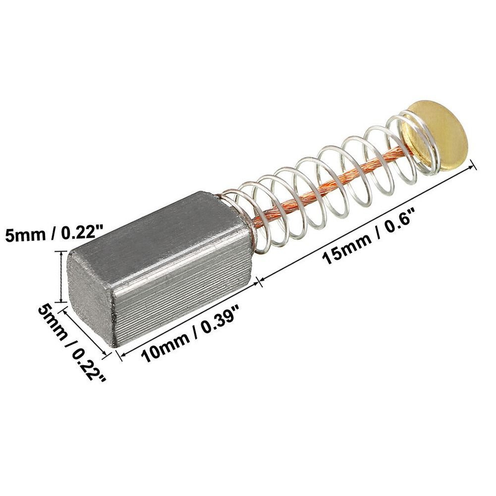 Щетки угольные для УШМ, болгарок, бормашинок, швейных машин и электроинструментов 5х5х10 мм Balkan motors Bosch Dremel комплект из 2 шт.