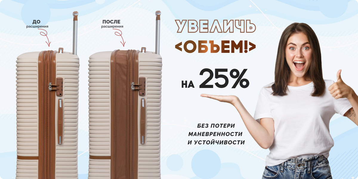 Чемоданы itluggage из коллекции Replicating благодаря расширению увеличиваются на 25%