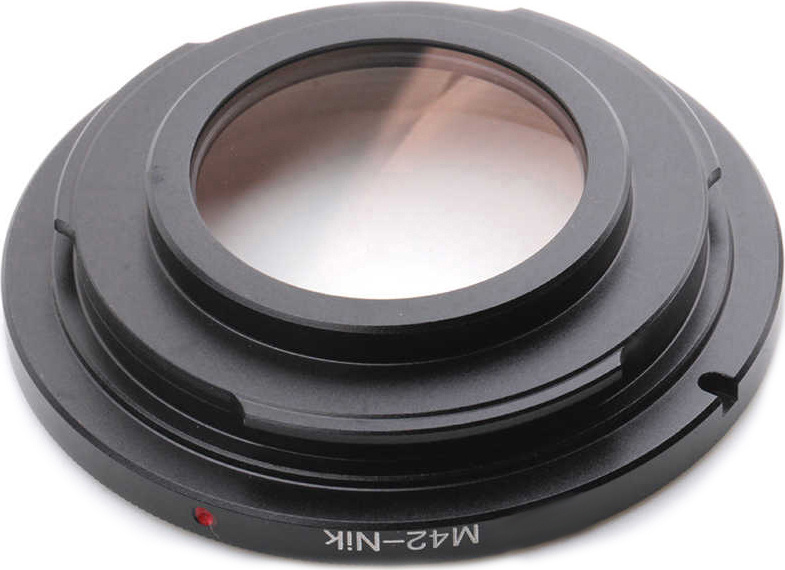 Переходник M42 Nikon с линзой, для зеркальных камер Nikon, черный  #1