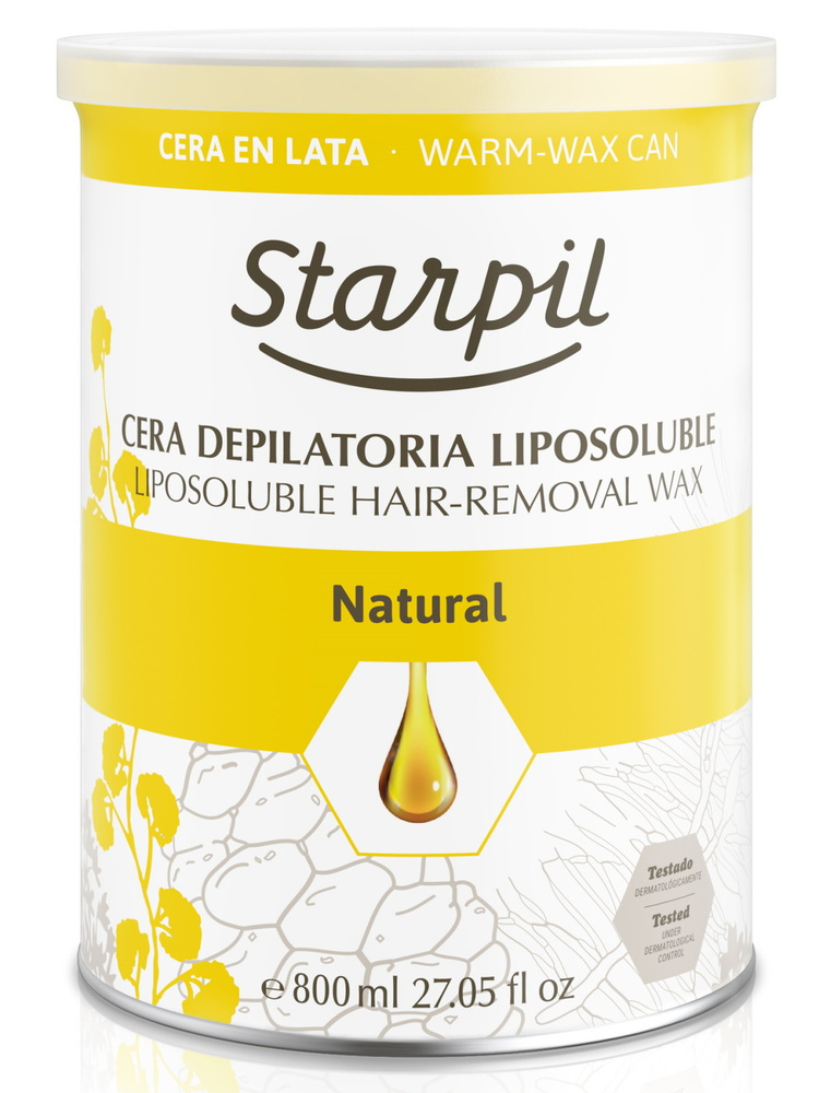 STARPIL Тёплый воск в банке для депиляции, натуральный/cera natural, 800 мл.  #1