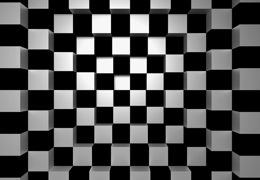 Фотообои на стену флизелиновые W+G Black + White Square 3,66 х 2,54 м #1