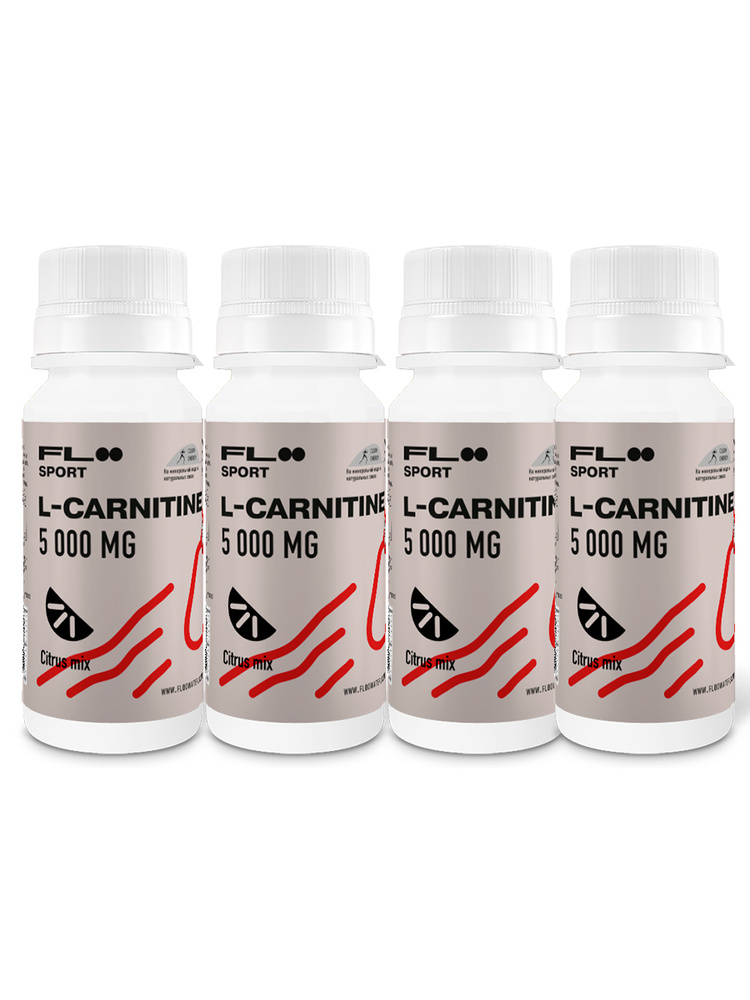 Набор 4 шт Карнитин Floo Sport L-Carnitine 5000 Citrus Mix 60 мл #1