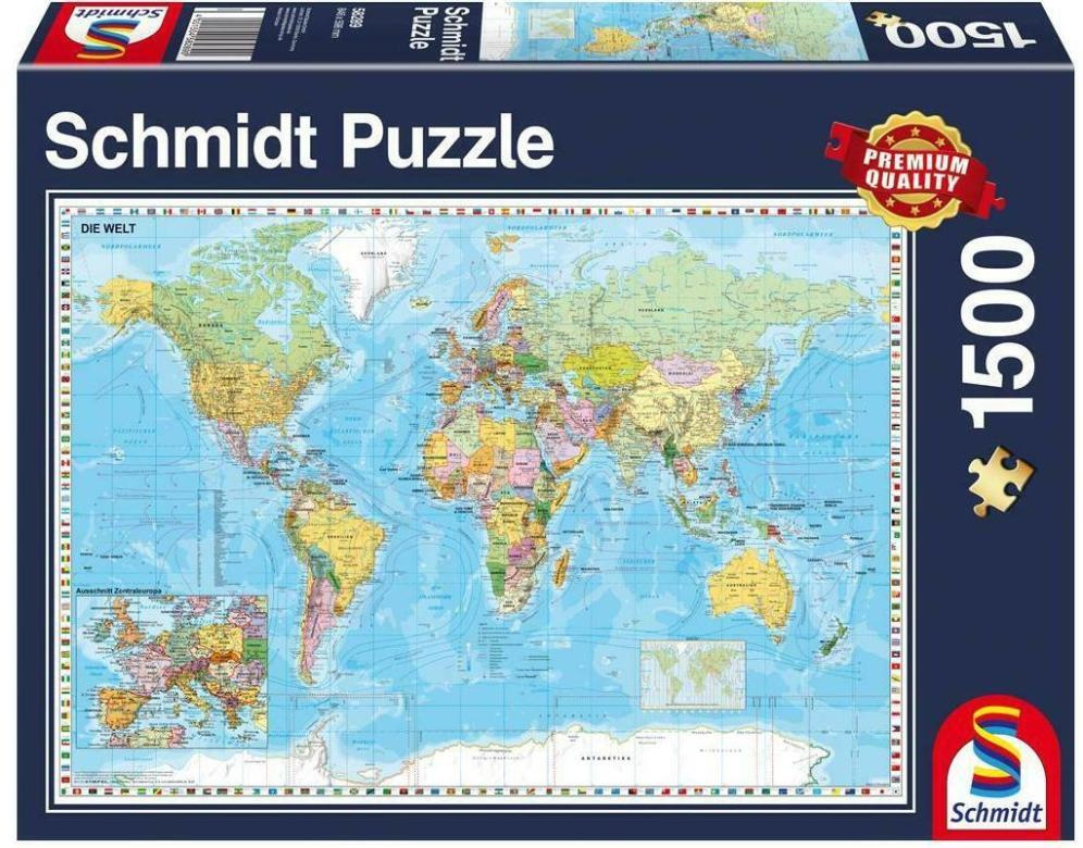 Пазл Schmidt 1500 деталей, элементов: Карта мира #1