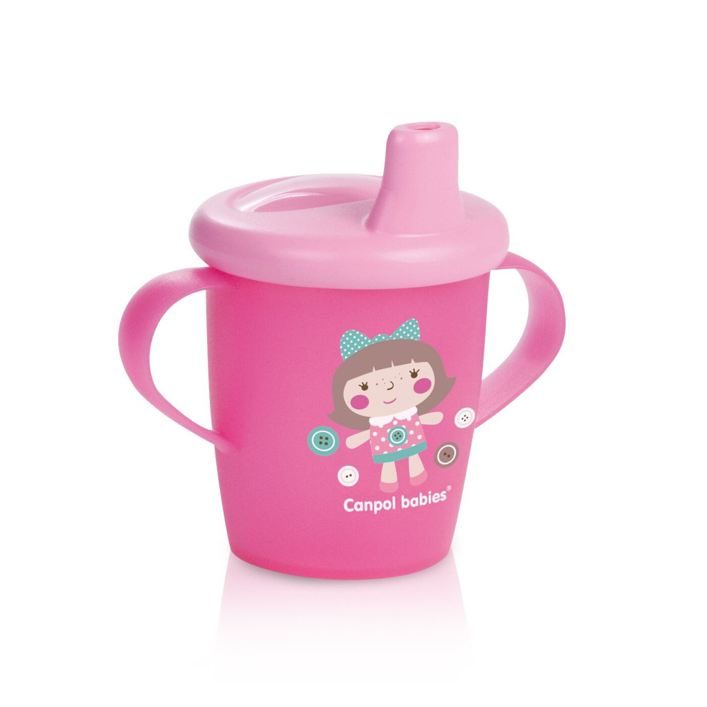 Чашка-непроливайка Canpol Babies Toys 250 мл, розовая #1