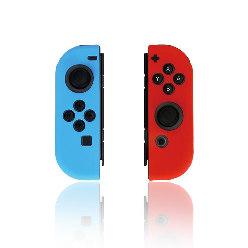 Защитные силиконовые чехлы для Joy-Con Nintendo Switch (Нинтендо Свитч), синий и красный  #1