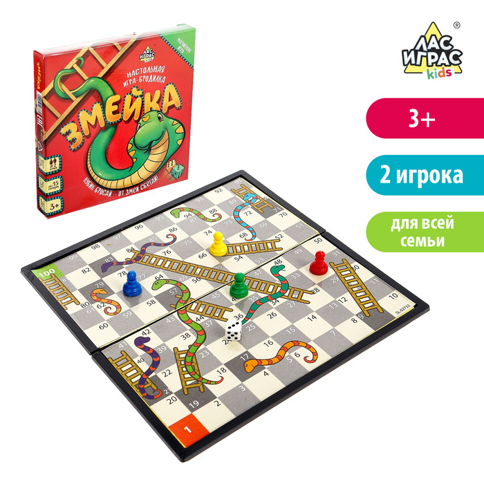 Настольная игра-бродилка "Змейка", пластиковое поле #1