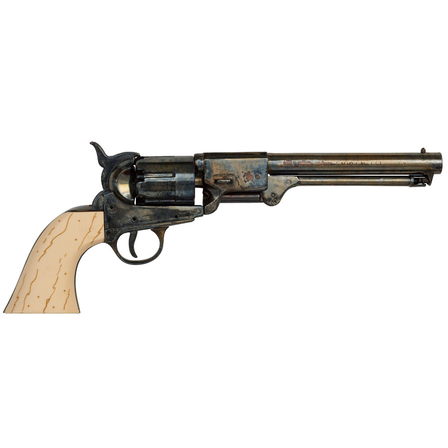 Сувенирное изделие револьвера Конфедератов США, 1860 г, металл, рукоятка имитация слоновой кости  #1