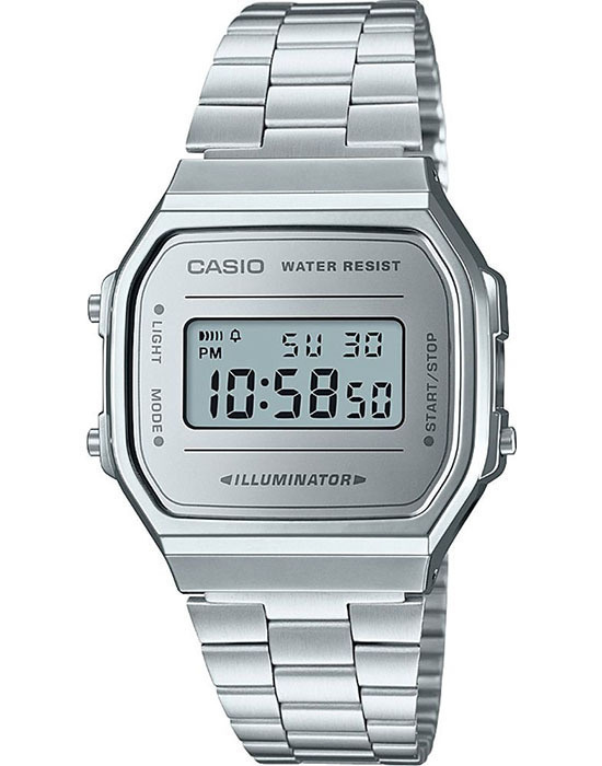 Электронные японские часы Casio Vintage A-168WEM-7E с секундомером, будильником, таймером с гарантией #1