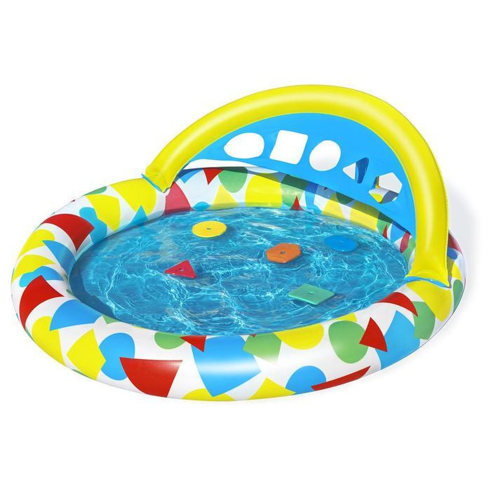 Бассейн надувной детский Splash & Learn, 120 x 117 x 46 см, с навесом 52378 Bestway  #1