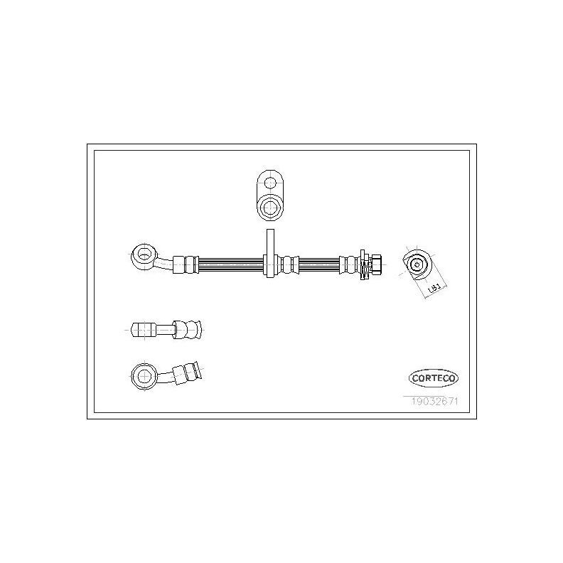 CORTECO Трубки тормозные, арт. 19032671 #1
