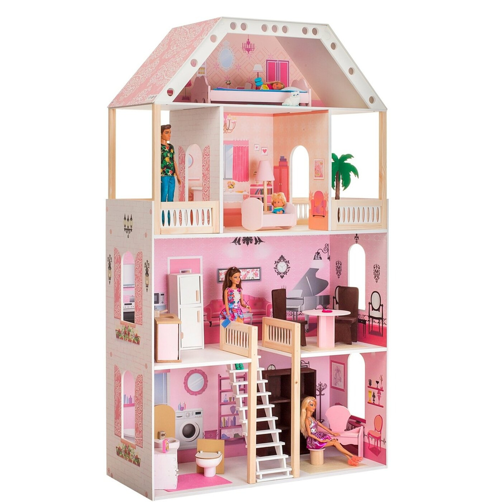 Кукольный домик Paremo Поместье Монтевил, для кукол до 30 см (16 предметов мебели и интерьера) (PD318) #1
