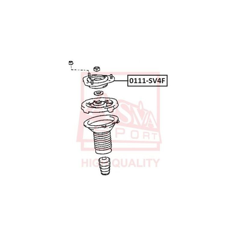 ASVA Опора амортизатора, арт. 0111SV4F #1