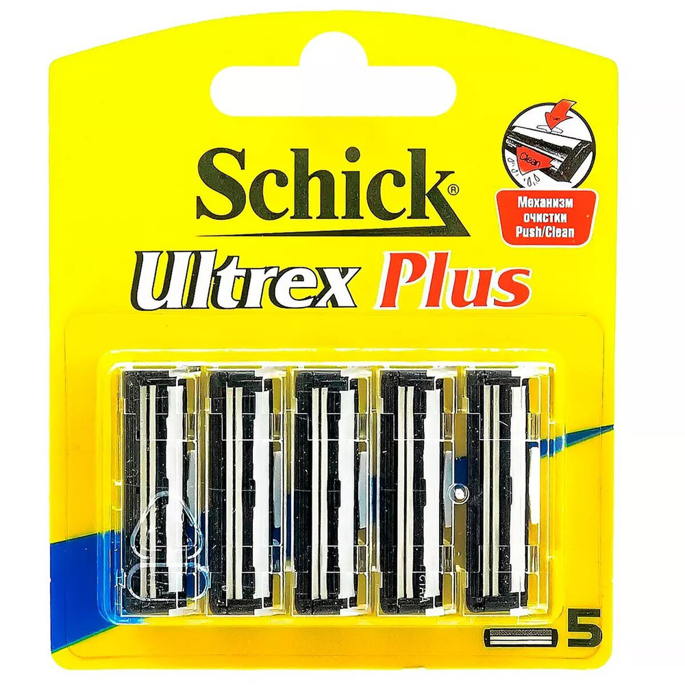 SCHICK Ultrex Plus, увлажняющая полоска, система очистки, 5 сменных кассет  #1