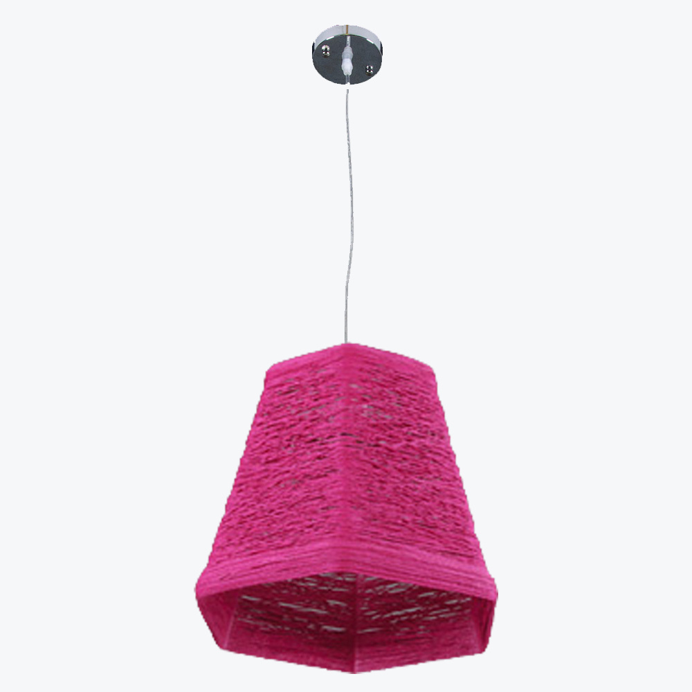 Декоративный ротанговый потолочный светильник-подвес с плетеным абажуром и креплением на планку без ламп #1