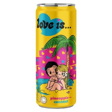 Газированный напиток Love Is Pineapple-Coconut / Love Is со вкусом ананаса и кокоса 330 мл  #1