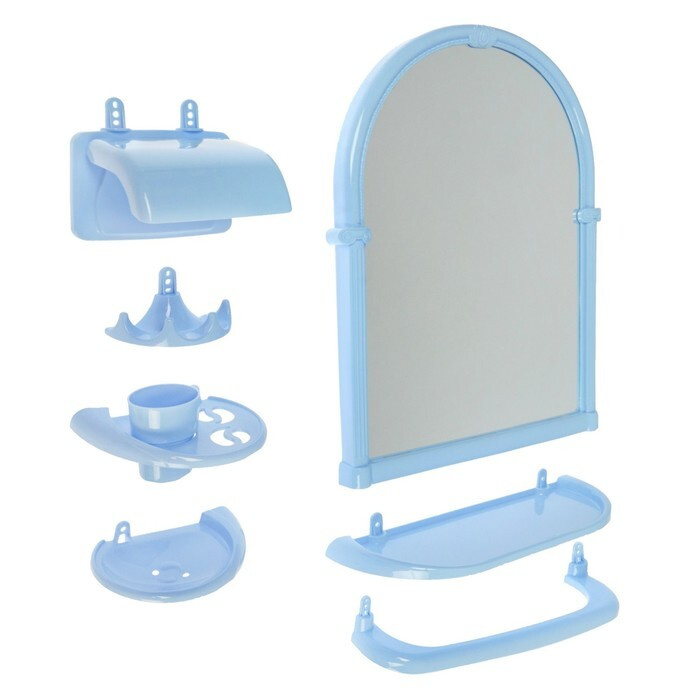 Набор для ванной комнаты "Олимпия", цвет голубой #1