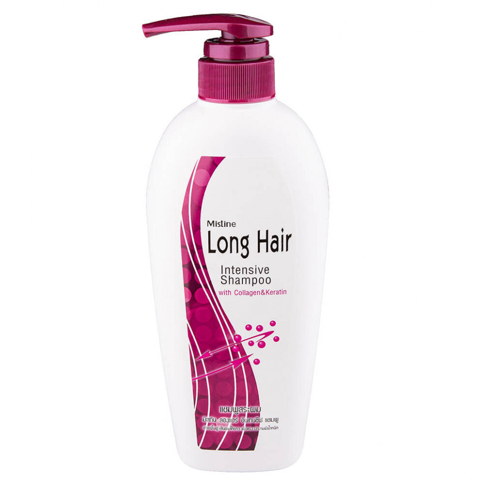 LONG HAIR Intensive Shampoo with Collagen & Keratin, Mistine (Интенсивный шампунь ДЛЯ ДЛИННЫХ ВОЛОС с #1