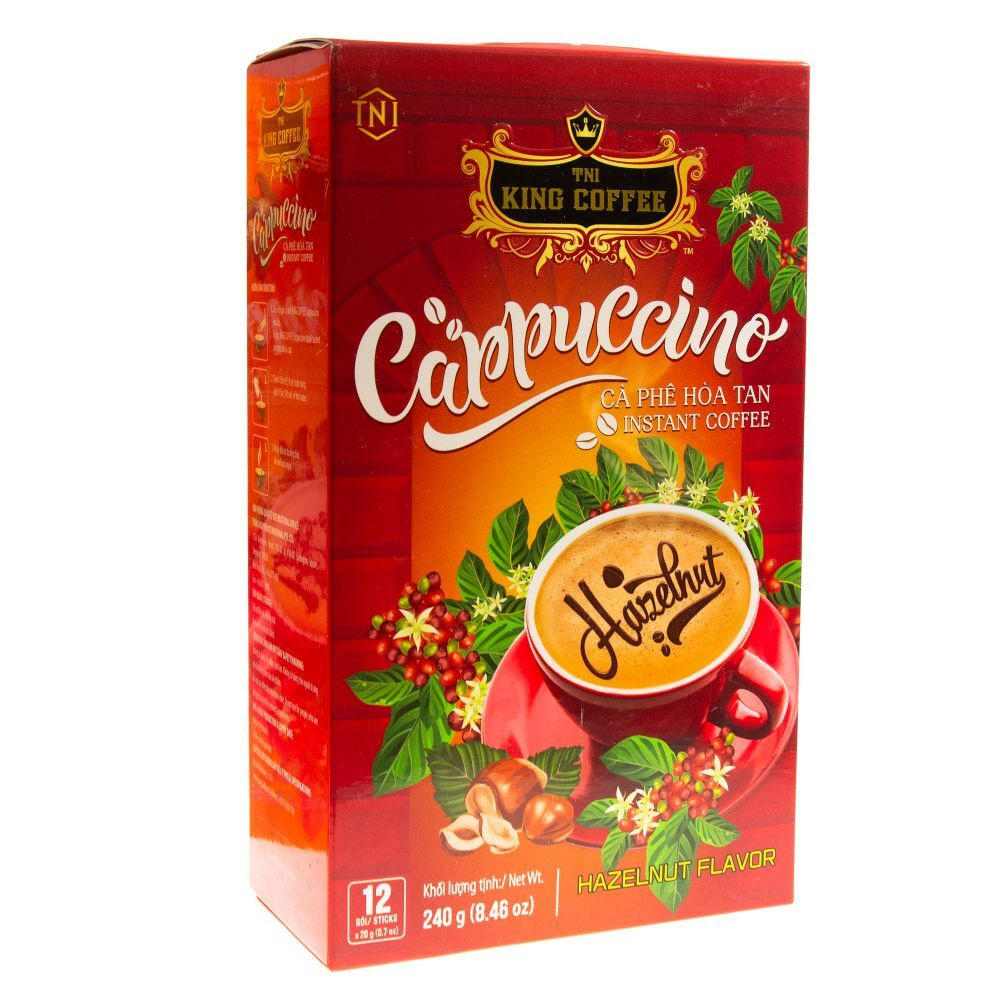 Кофе растворимый King Coffee Cappuccino Hazelnut Flavor Лесной орех (20 г) x 12шт.  #1