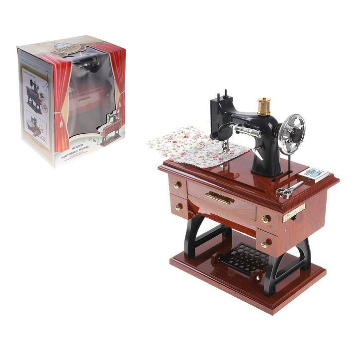 Машинка швейная шкатулка "Классика", световые, звуковые эффекты, работает от батареек  #1