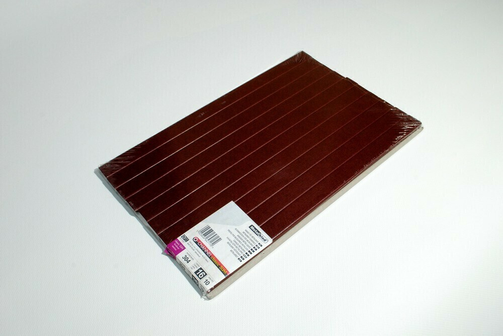 Канал Slim бордовый 16мм А4 304мм с покрытием "ткань" для биндера Metalbind (10шт)  #1