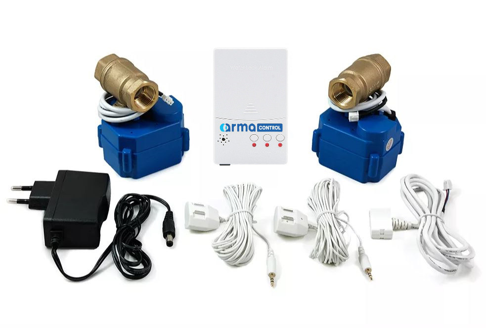 Система защиты от протечек воды ARMAControl-2 G 1"(с двумя шаровыми кранами), управление на АА батарейках #1