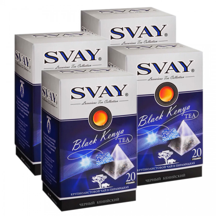 Чай  Svay Black Kenya (Черный кенийский), в пирамидках, 4x20шт #1