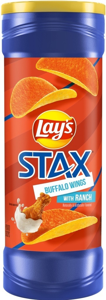 Чипсы Лейс Стакс Буффало Ранчо / Lay's Stax Buffalo Ranch в тубе 155,9 г. (США)  #1