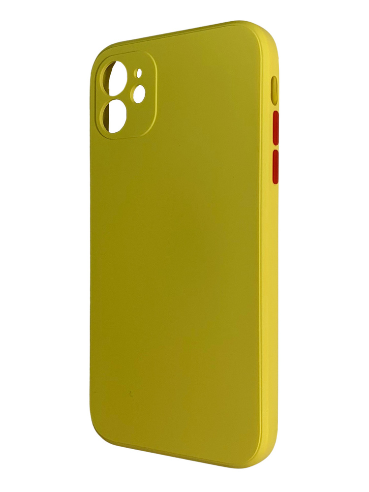 Чехол Soft-feel для Apple iPhone 12 / айфон 12 желтый #1