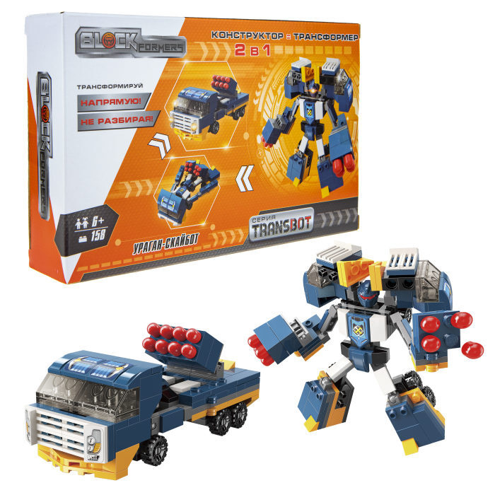 1TOY Blockformers Transbot конструктор "Ураган-Скайбот", коробка #1