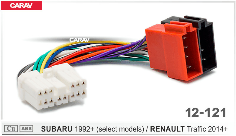 Штатный ISO - переходник разъем для а/м SUBARU 1992+ / RENAULT Traffic 2014+ CARAV 12-121  #1