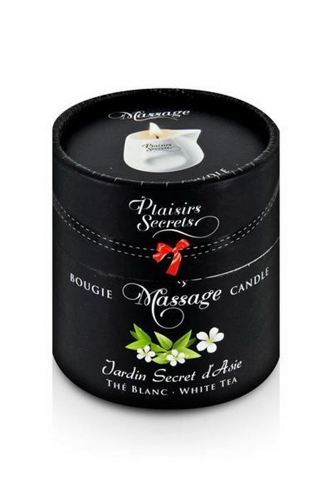 MASSAGE CANDLE WHITE TEA 80ML Свеча с массажным маслом Белый чай 80 мл  #1