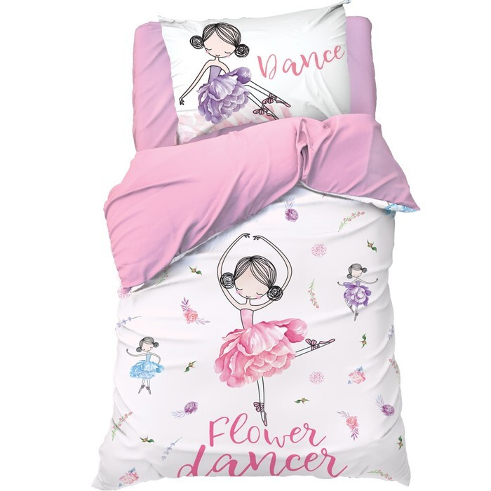 Постельное бельё "Этель" 1.5 сп Flower dancer 143х215 см, 150х214 см, 50х70 см -1 шт,100% хлопок, бязь #1