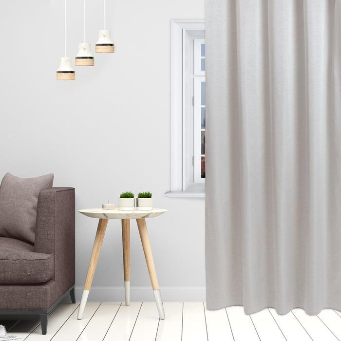 Портьера Штора портьерная Этель"Блеск"серебро 290х270 см,100% п/э ...