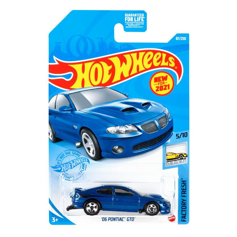 GTB72 Машинка металлическая игрушка Hot Wheels коллекционная модель 06 PONTIAK GTO синий  #1