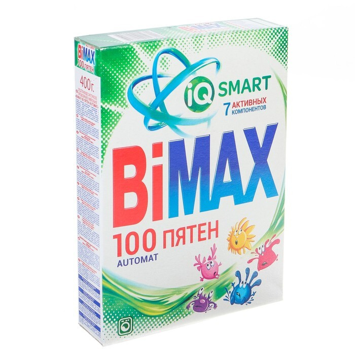 Bimax Стиральный порошок Автомат 100 пятен Двойной эффект 400 г ...