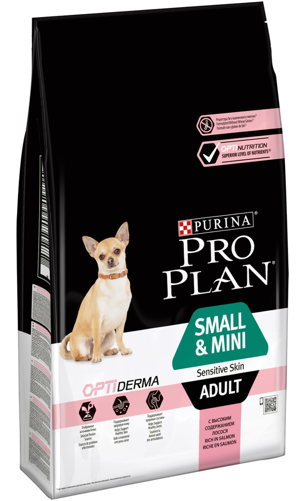 Сухой корм Pro Plan Small & Mini Adult Sensitive Skin для взрослых собак мелких и карликовых пород, с #1