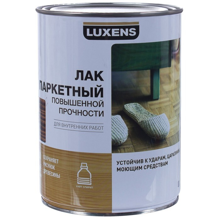 Лак паркетный Luxens полуматовый цвет орех 0.75 л #1